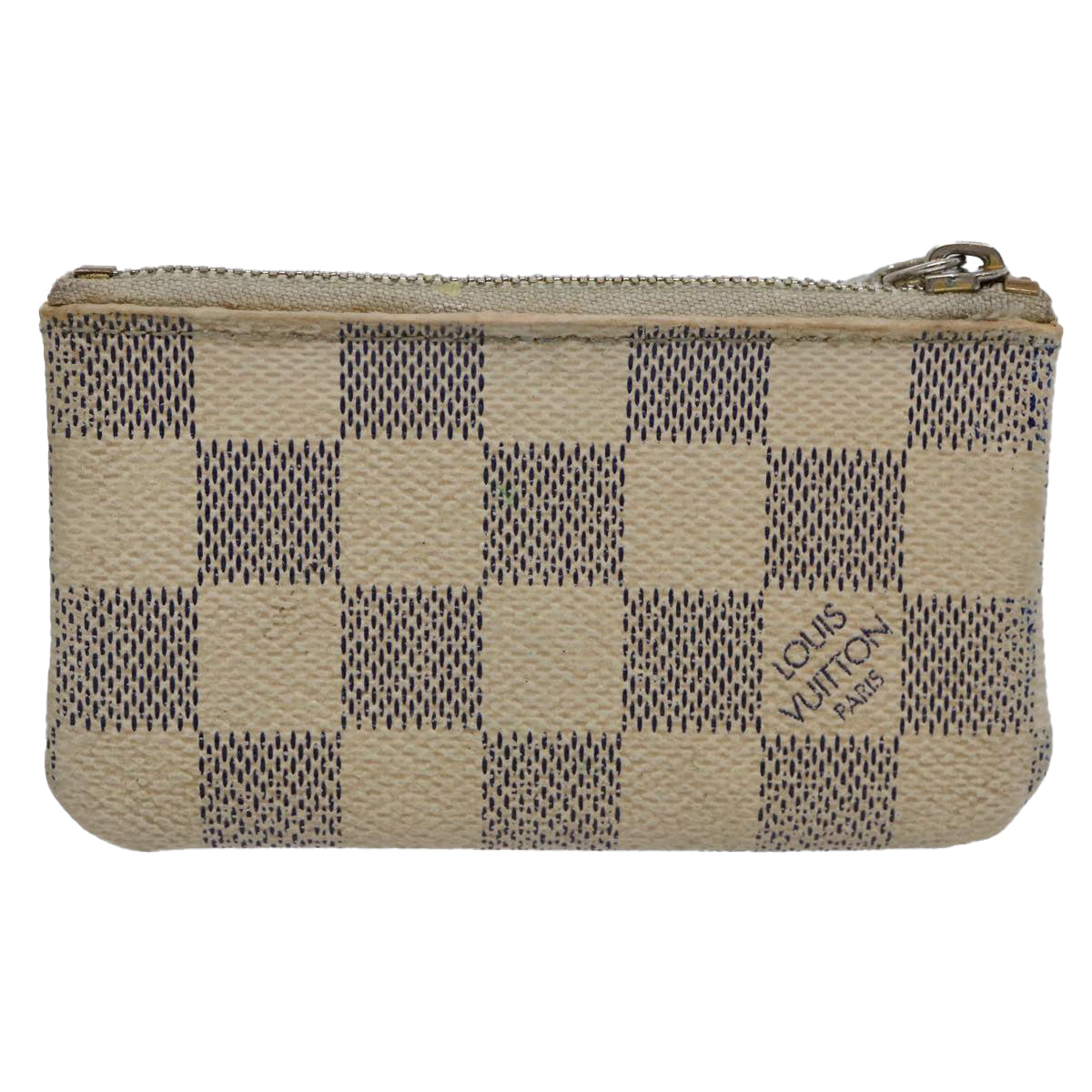 LOUIS VUITTON Damier Azur Pochette Cles Coin Purse N62659 LV Auth 60614