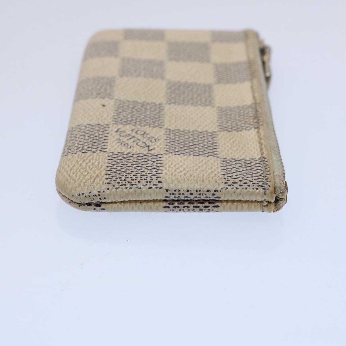 LOUIS VUITTON Damier Azur Pochette Cles Coin Purse N62659 LV Auth 60614