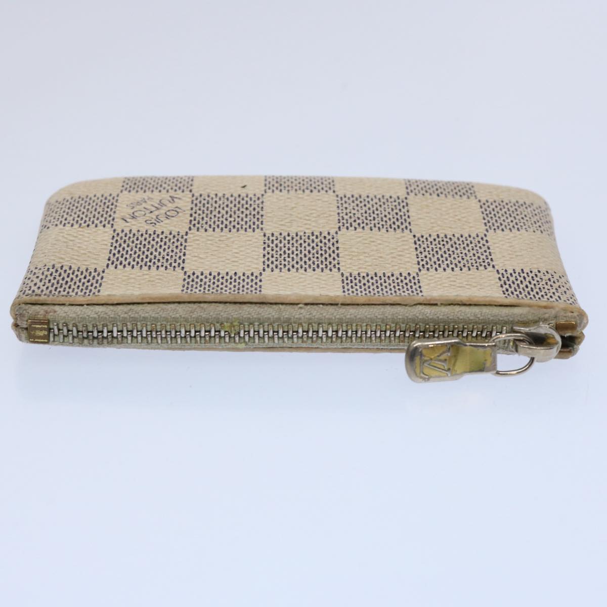 LOUIS VUITTON Damier Azur Pochette Cles Coin Purse N62659 LV Auth 60614