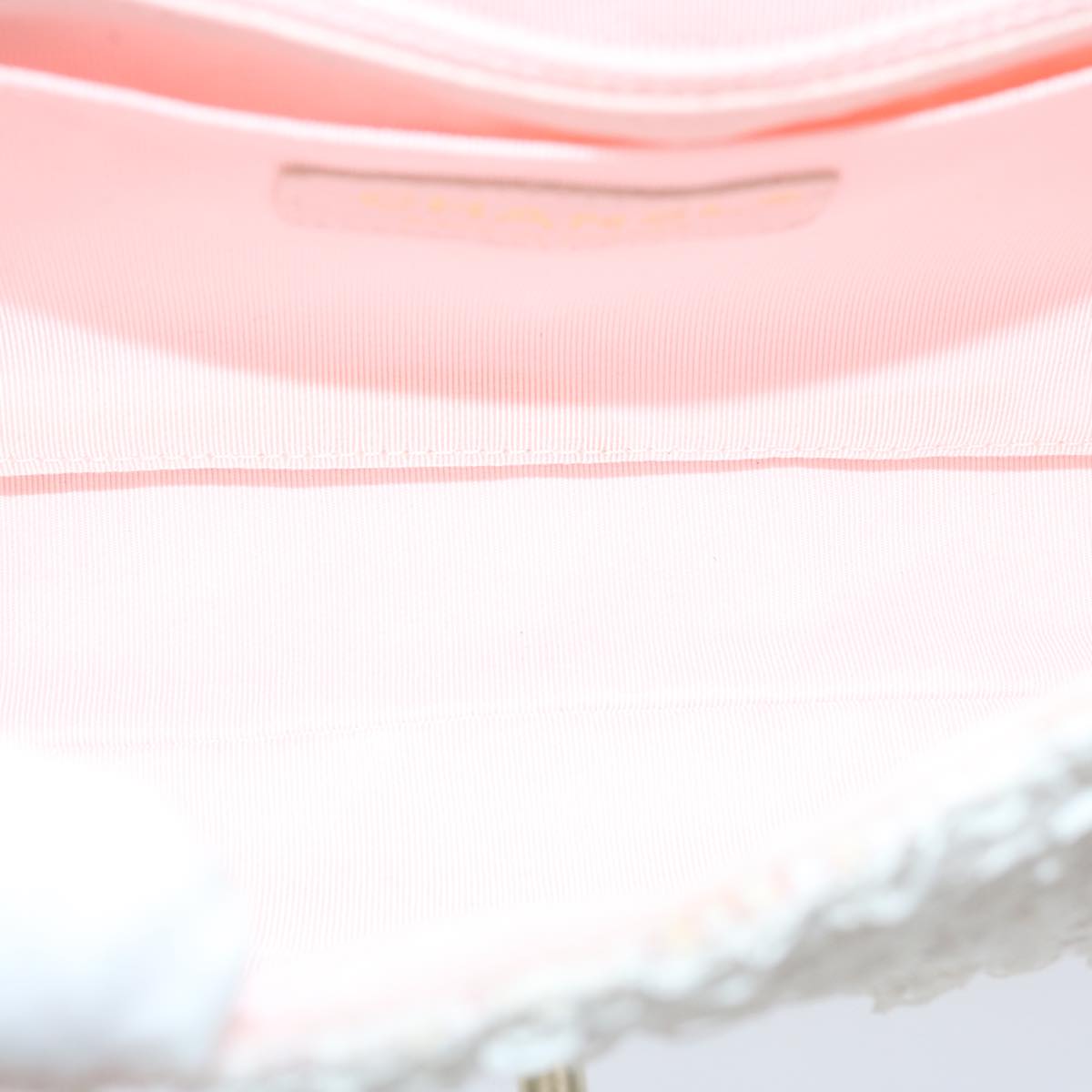CHANEL Matelasse Chain Shoulder Bag Tweed Pink CC Auth 60753A