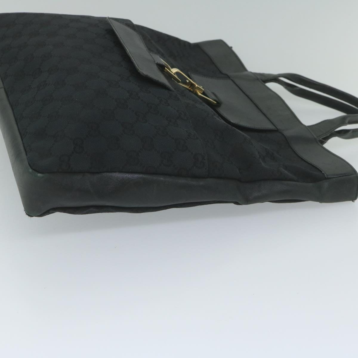 GUCCI GG Canvas Hand Bag Black 001 4083 Auth 60788