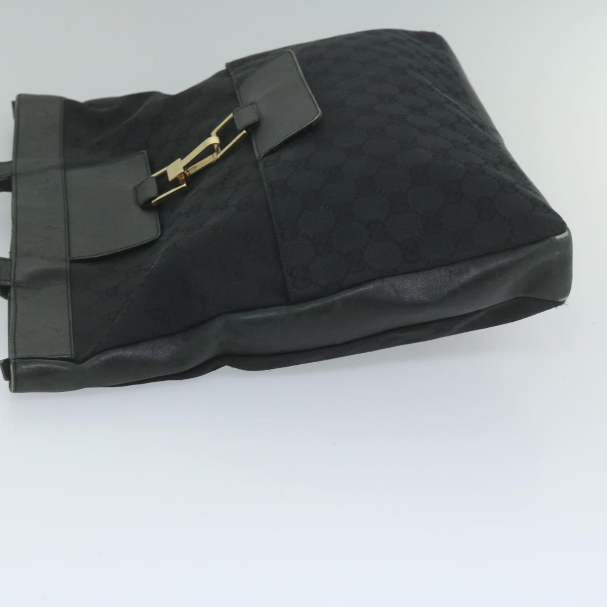 GUCCI GG Canvas Hand Bag Black 001 4083 Auth 60788