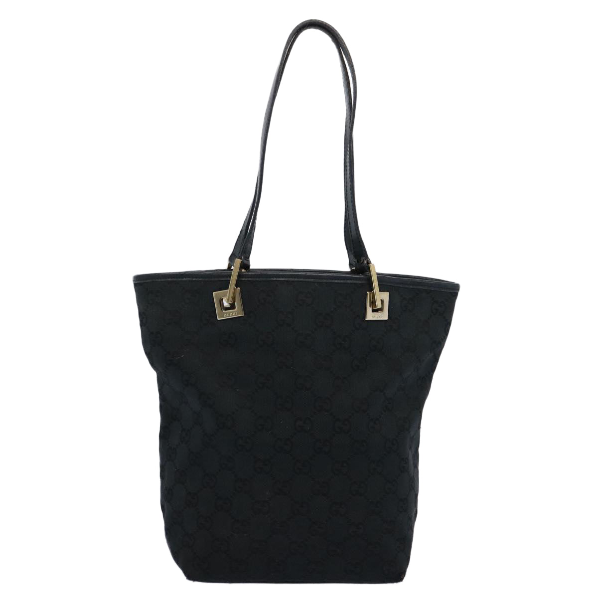 GUCCI GG Canvas Tote Bag Black 002 1099 Auth 60792