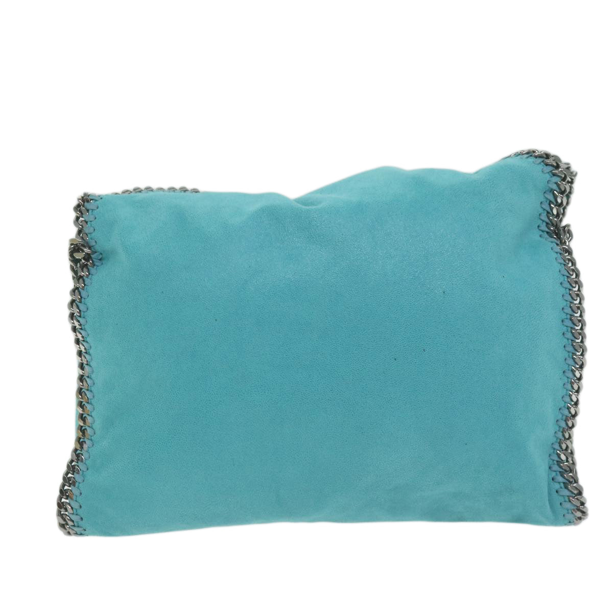 Stella MacCartney Chain Falabella Bag Polyester Turquoise Blue Auth 60808