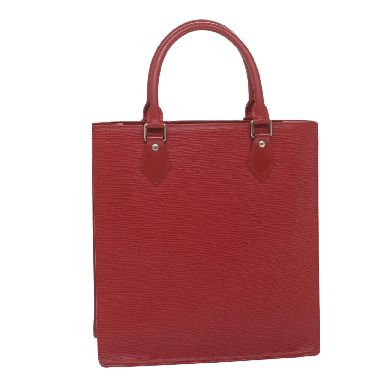 LOUIS VUITTON Epi Sac Plat PM Hand Bag Red Rouge LV Auth 60899