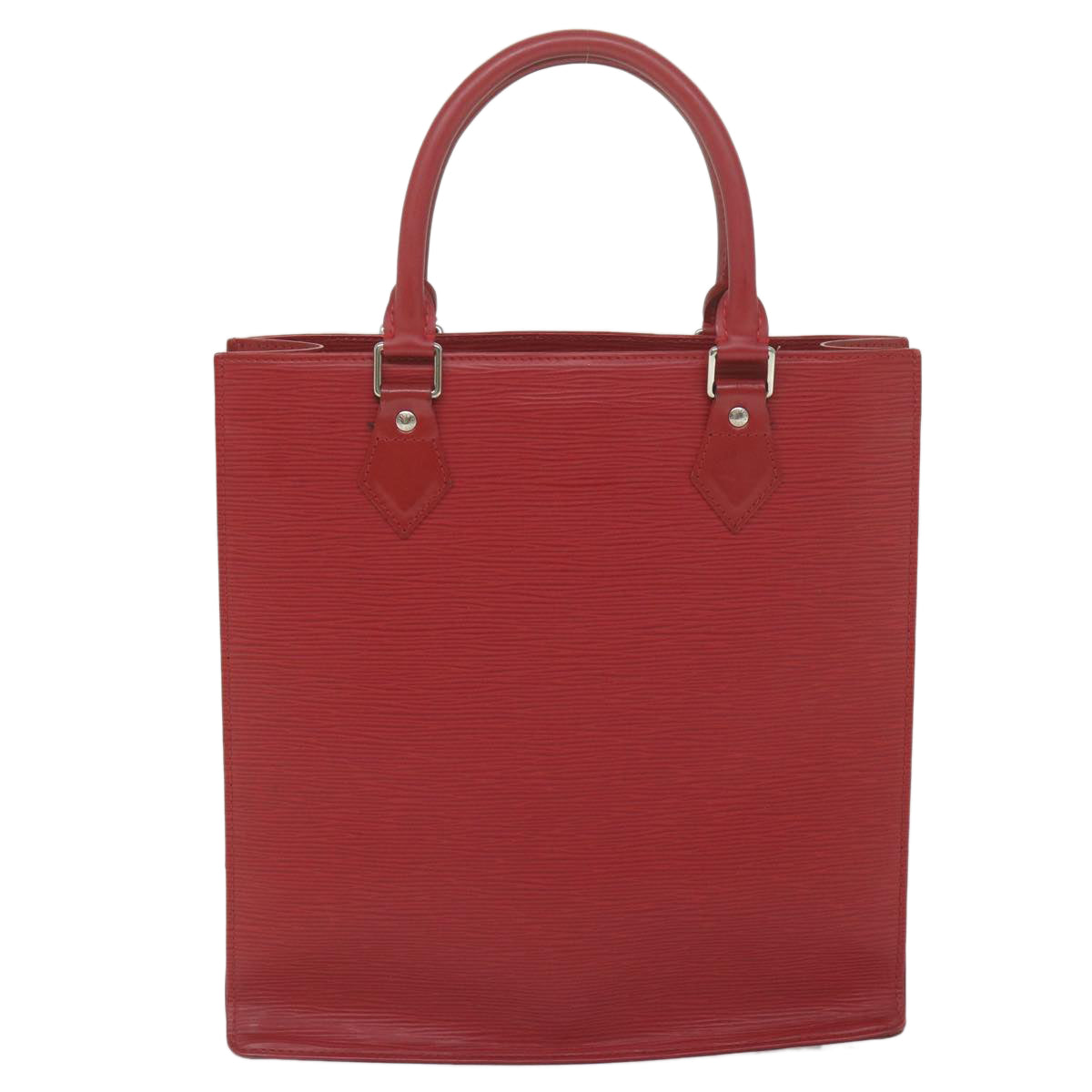 LOUIS VUITTON Epi Sac Plat PM Hand Bag Red Rouge LV Auth 60899