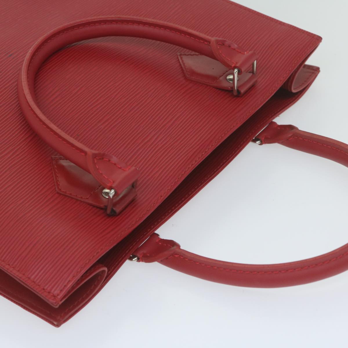 LOUIS VUITTON Epi Sac Plat PM Hand Bag Red Rouge LV Auth 60899