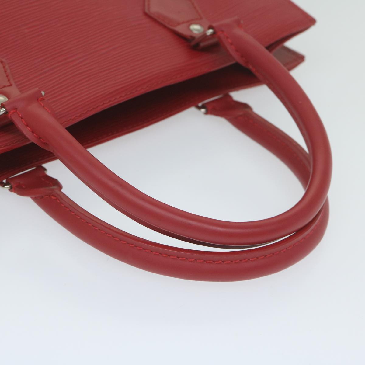 LOUIS VUITTON Epi Sac Plat PM Hand Bag Red Rouge LV Auth 60899