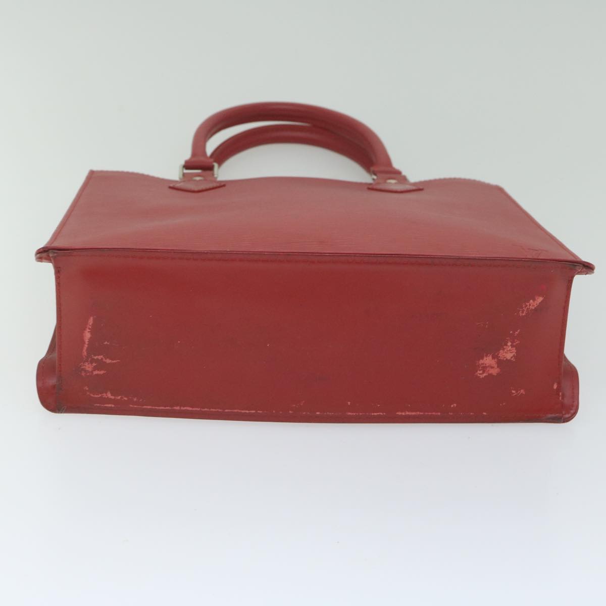 LOUIS VUITTON Epi Sac Plat PM Hand Bag Red Rouge LV Auth 60899