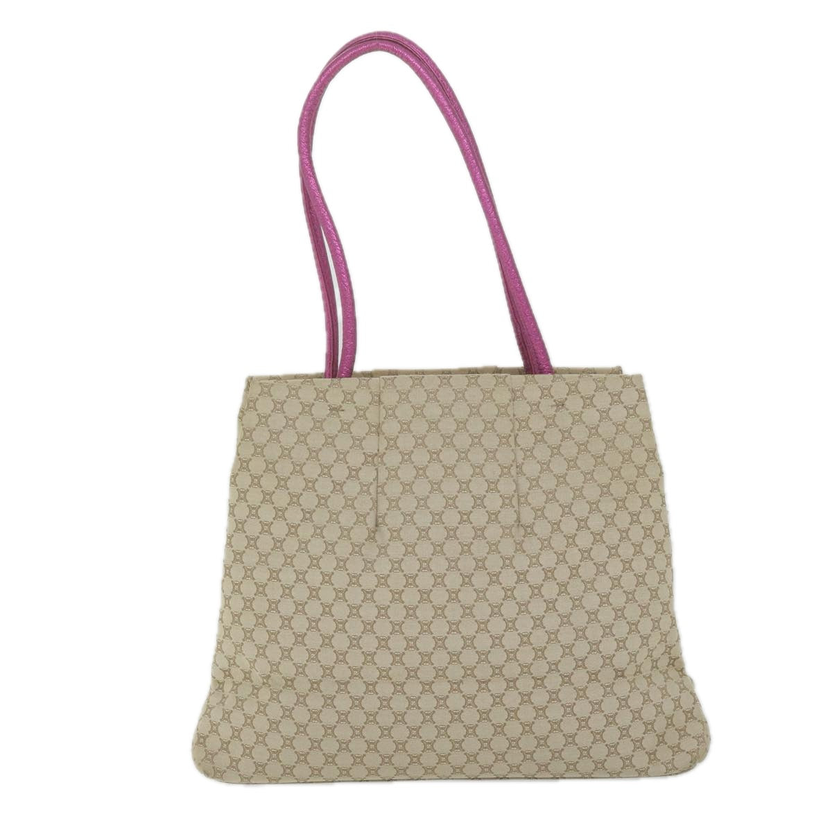 CELINE Macadam Canvas Tote Bag Beige Auth 60918