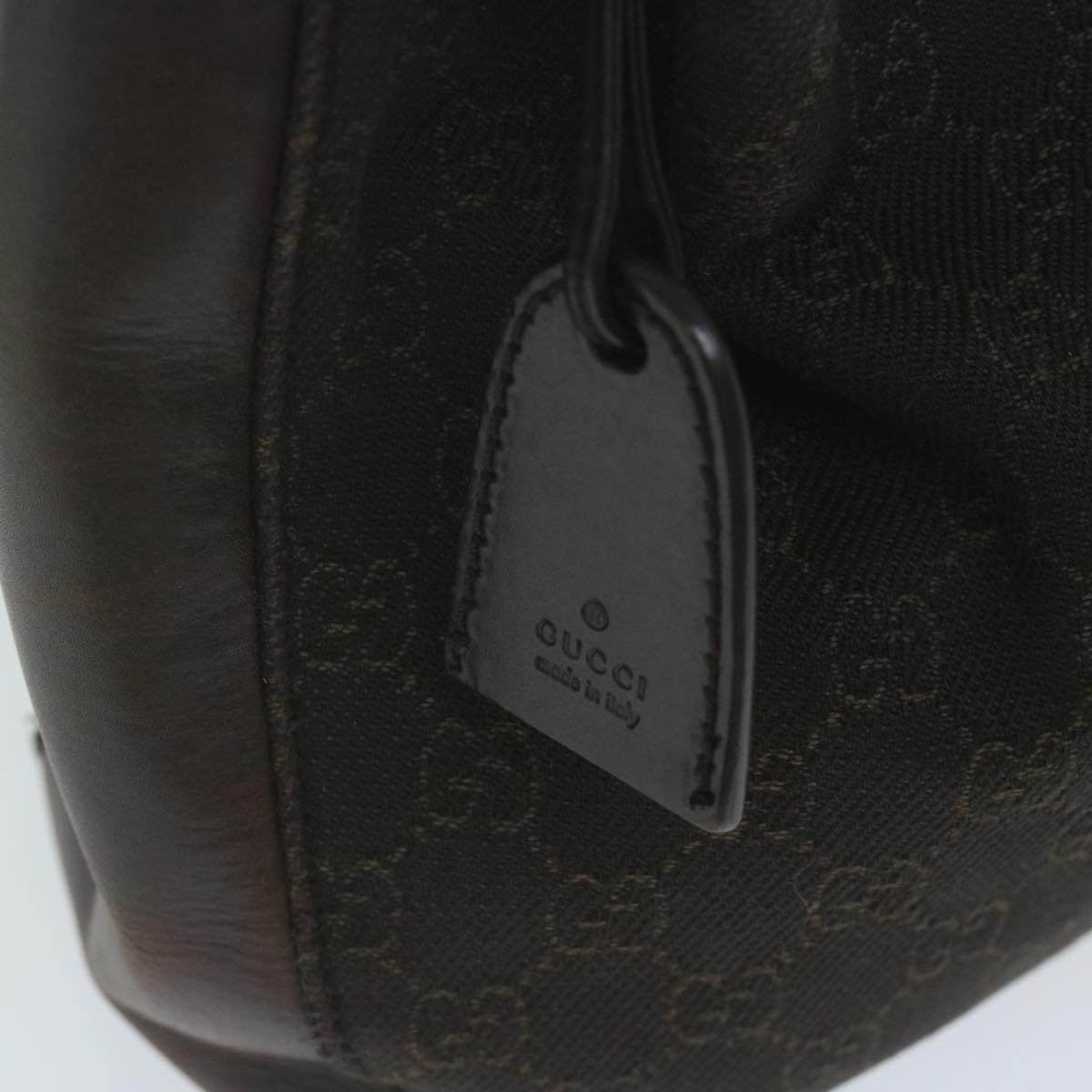 GUCCI GG Canvas Hand Bag Black 101919 Auth 61155