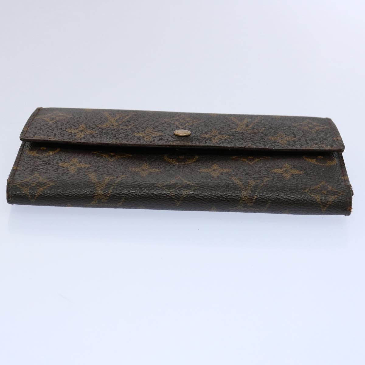 LOUIS VUITTON Monogram Portefeuille International Long Wallet M61217 Auth 61189