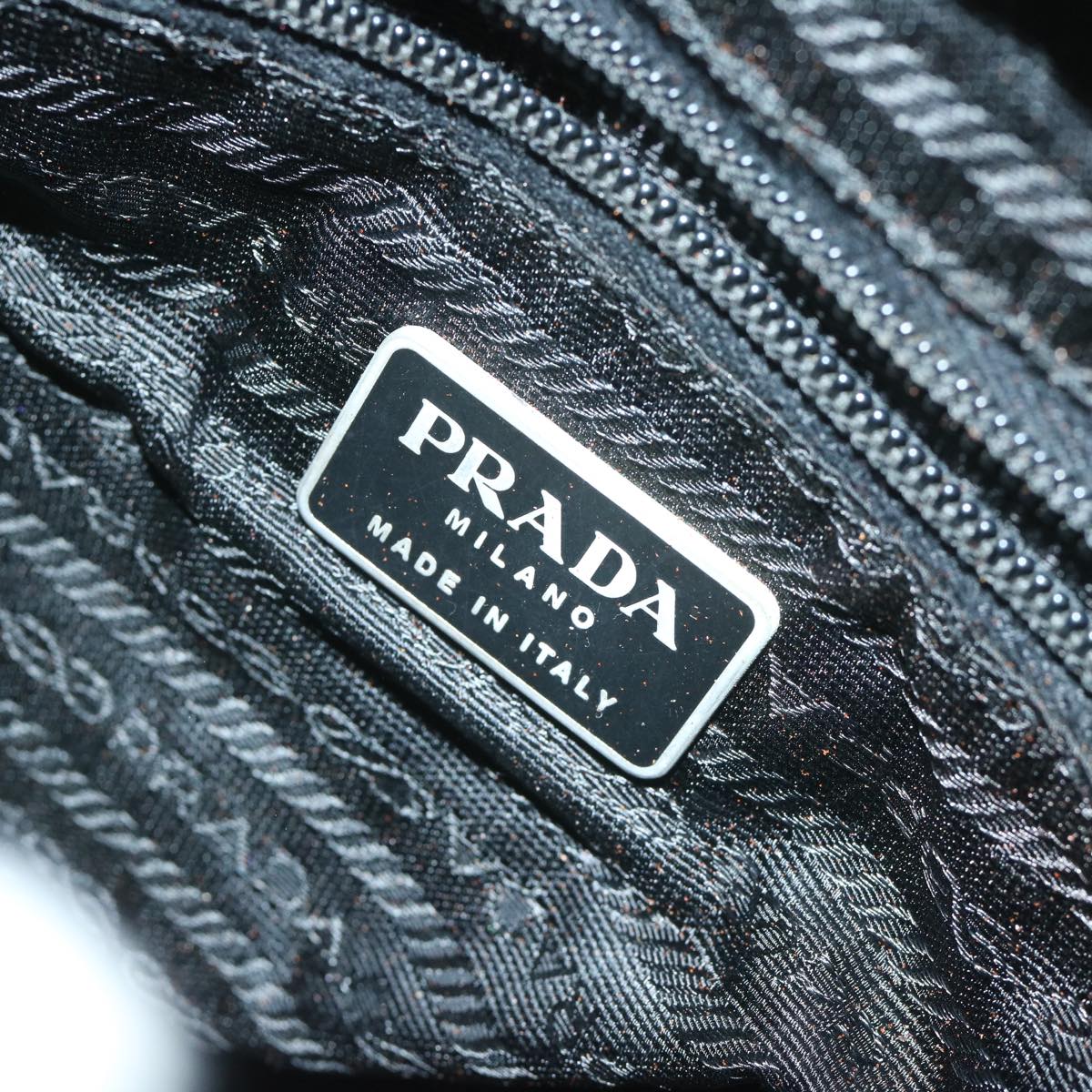 PRADA Tote Bag Nylon Black Auth 61252