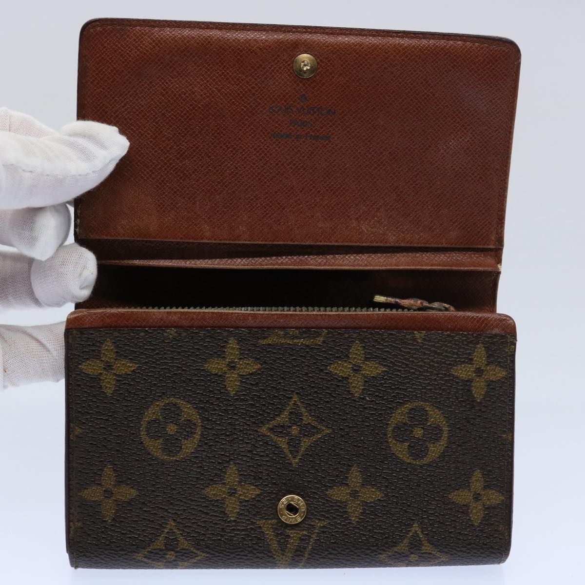 LOUIS VUITTON Monogram Portefeuille Tresol Wallet M61736 LV Auth 61275