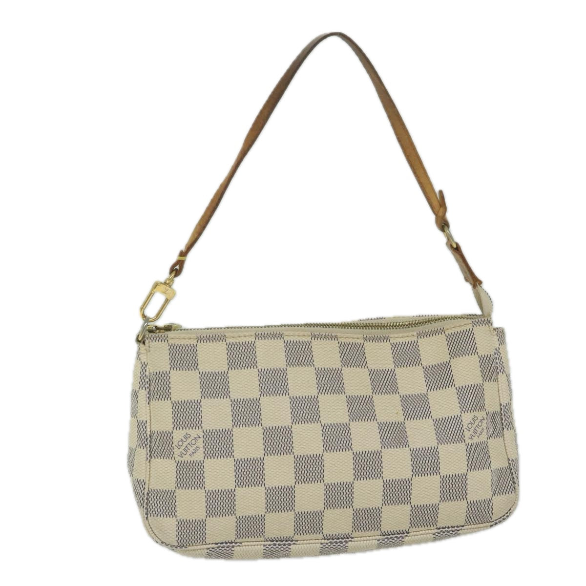 LOUIS VUITTON Damier Azur Pochette Accessoires Pouch N51986 LV Auth 61281