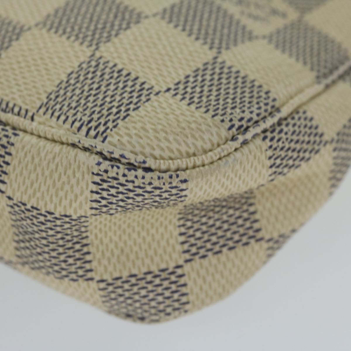 LOUIS VUITTON Damier Azur Pochette Accessoires Pouch N51986 LV Auth 61281