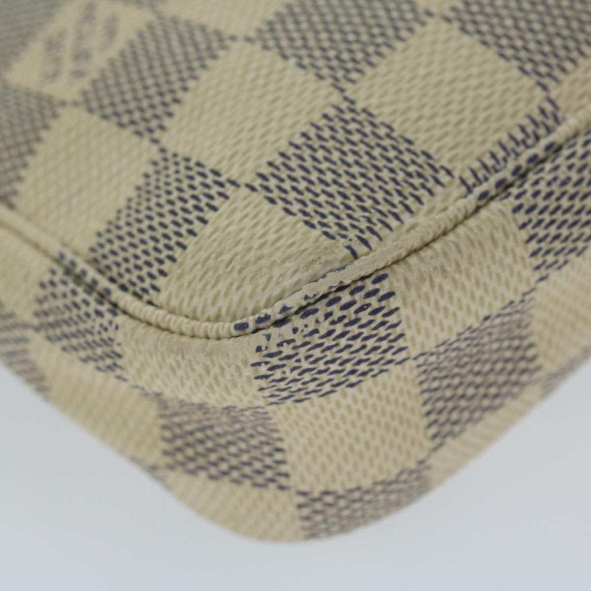 LOUIS VUITTON Damier Azur Pochette Accessoires Pouch N51986 LV Auth 61281