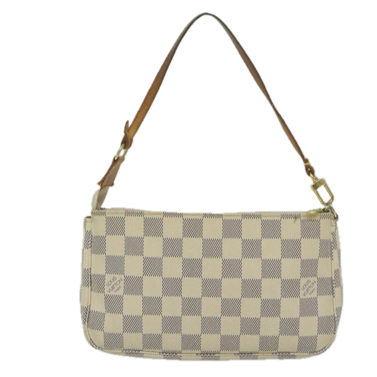 LOUIS VUITTON Damier Azur Pochette Accessoires Pouch N51986 LV Auth 61281