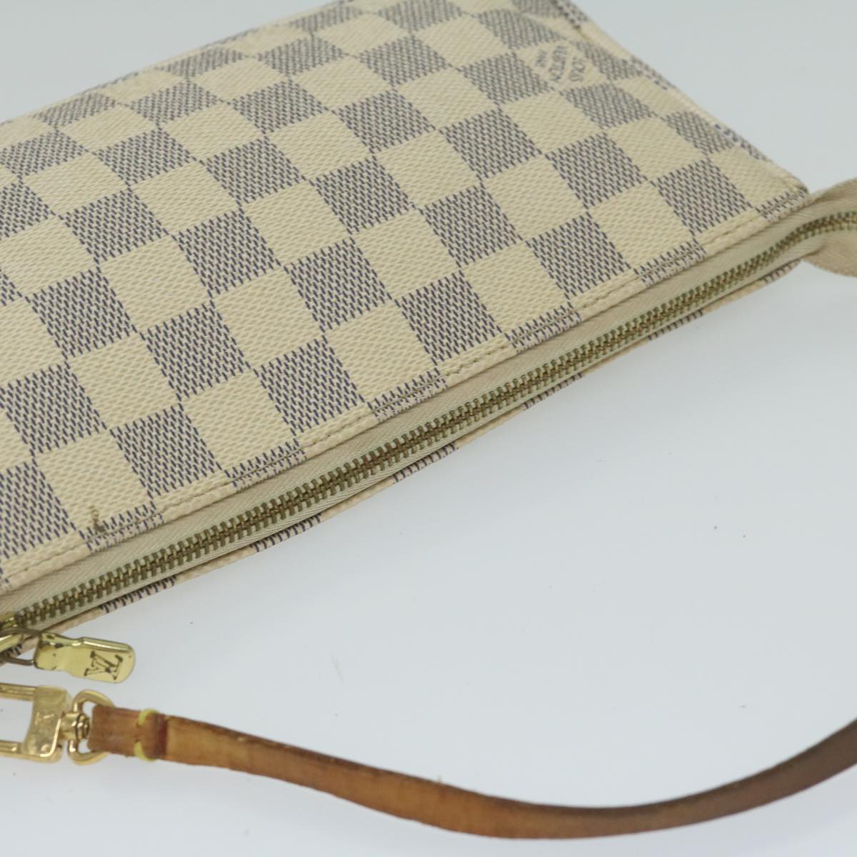 LOUIS VUITTON Damier Azur Pochette Accessoires Pouch N51986 LV Auth 61281