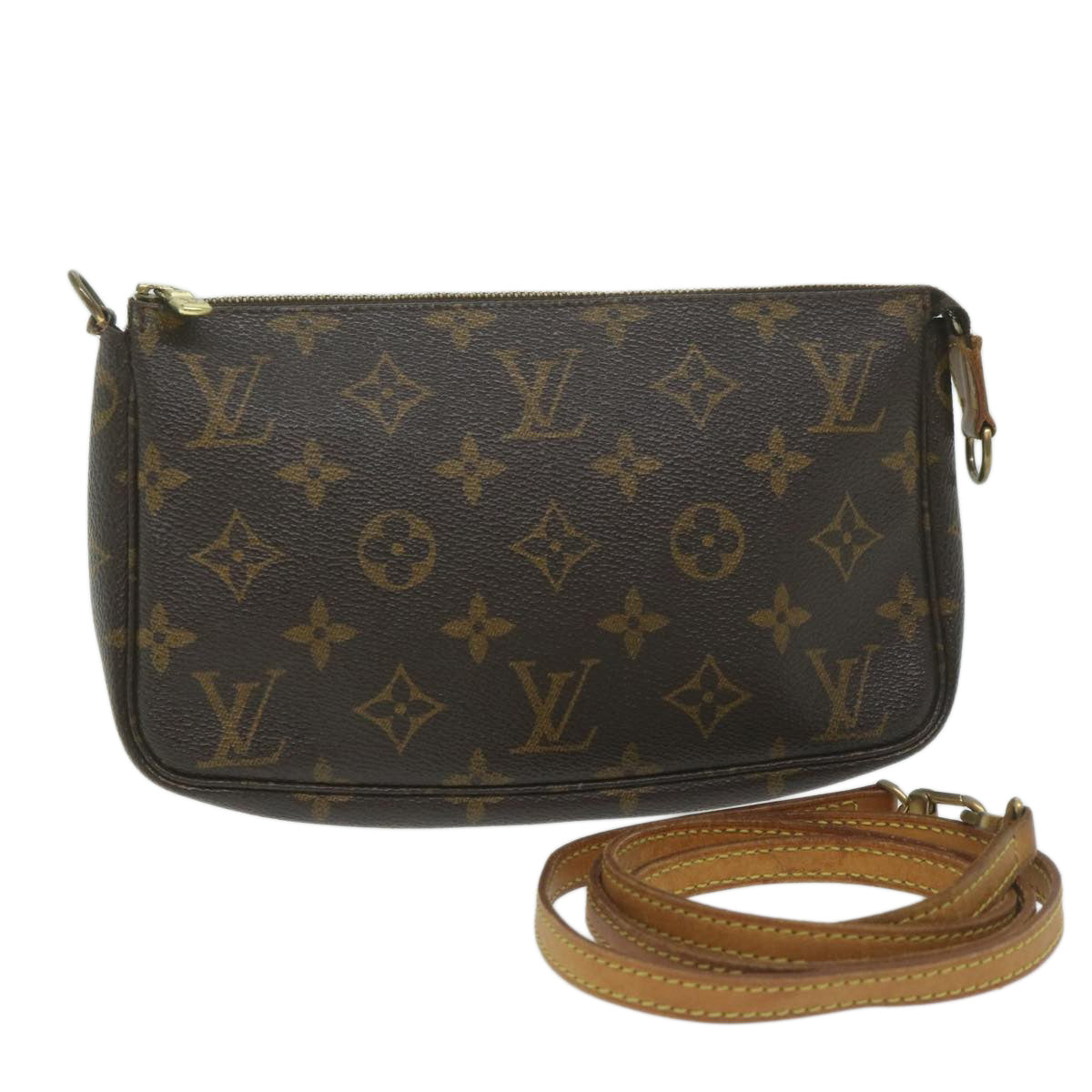 LOUIS VUITTON Monogram Pochette Accessoires Pouch M51980 LV Auth 61282