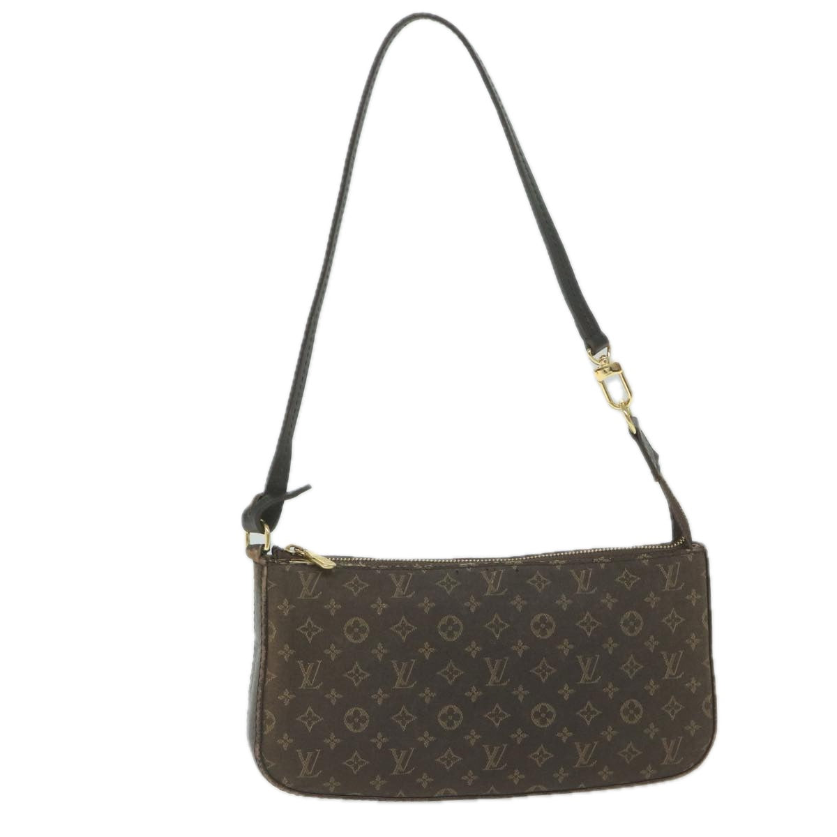 LOUIS VUITTON Monogram Idylle Pochette Accessoires Black Fuzan M60482 Auth 61288