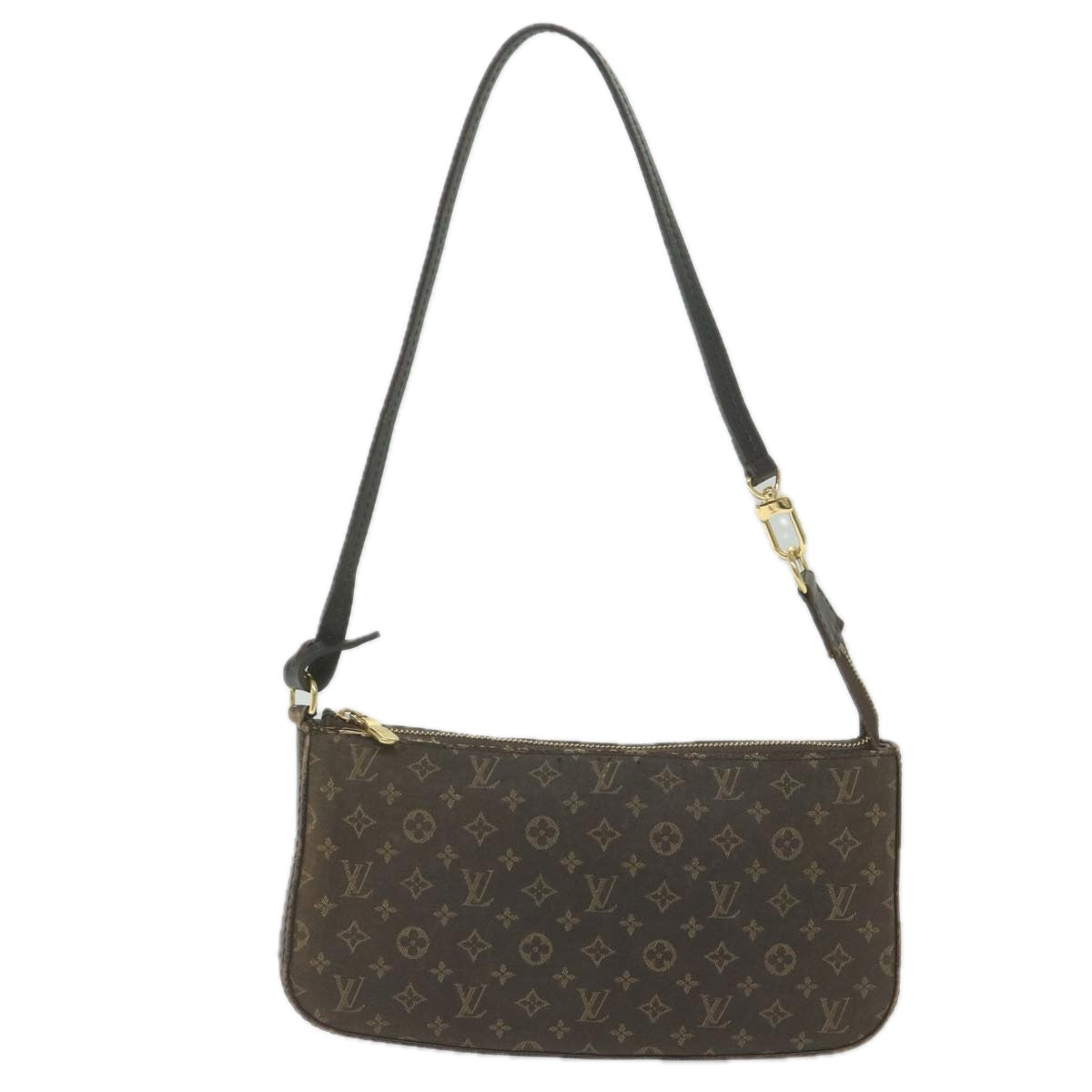 LOUIS VUITTON Monogram Idylle Pochette Accessoires Black Fuzan M60482 Auth 61288