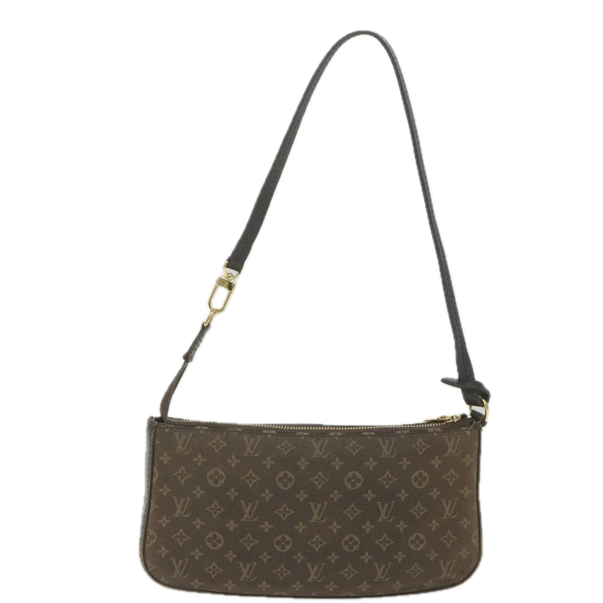 LOUIS VUITTON Monogram Idylle Pochette Accessoires Black Fuzan M60482 Auth 61288