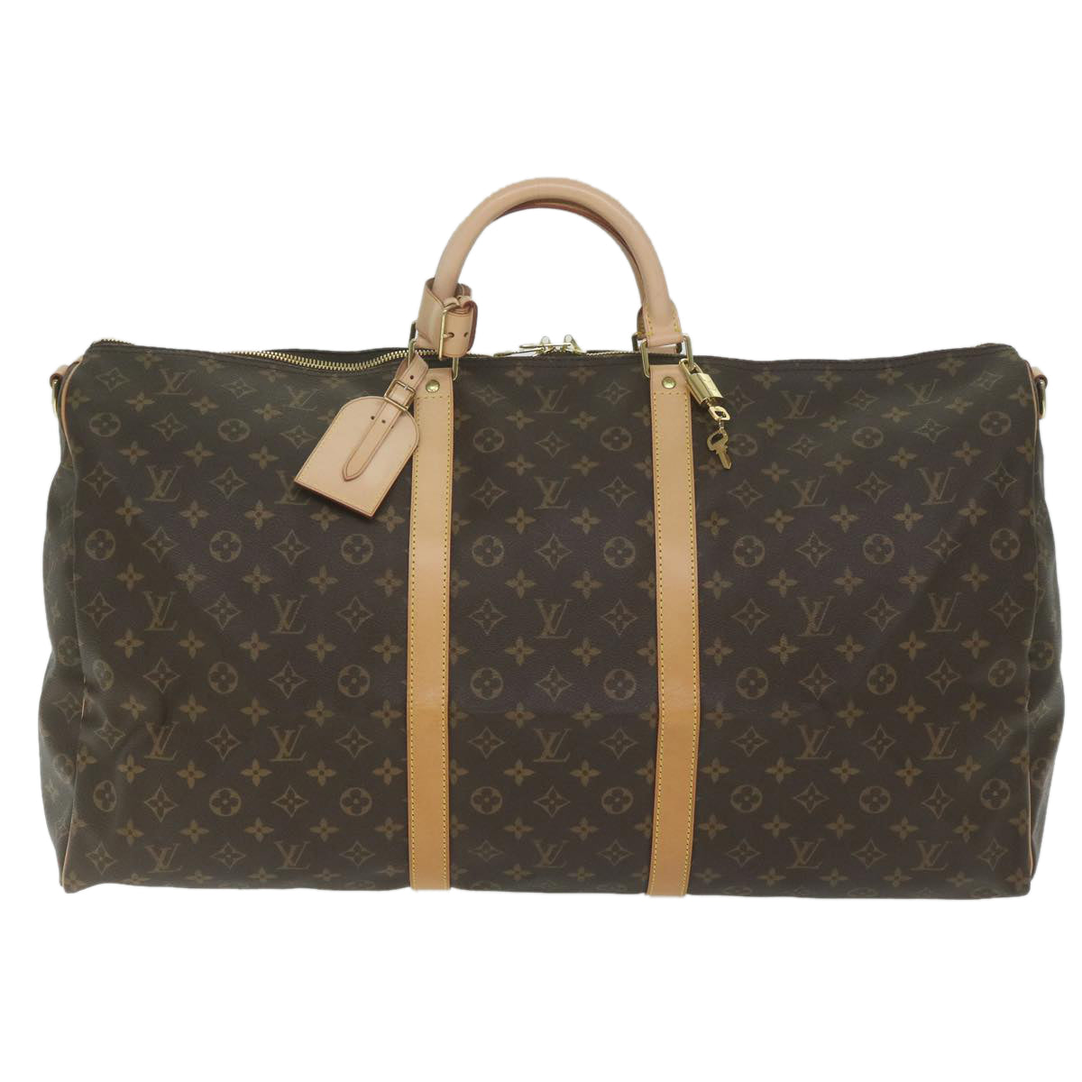 LOUIS VUITTON Monogram Keepall Bandouliere 60 Boston Bag M41412 LV Auth 61371S