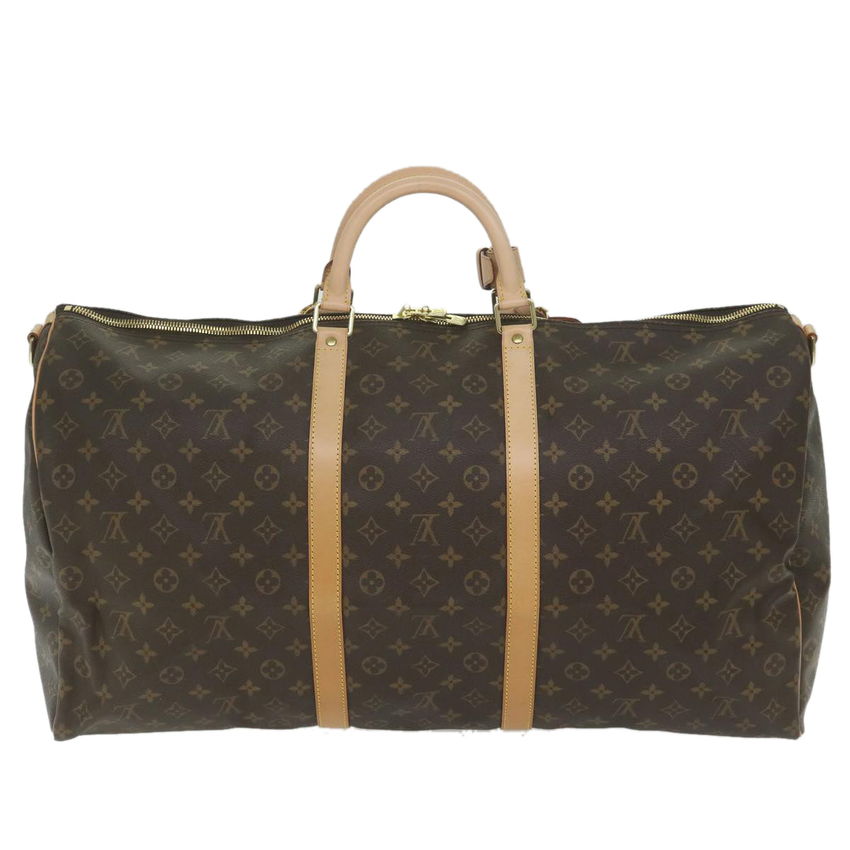 LOUIS VUITTON Monogram Keepall Bandouliere 60 Boston Bag M41412 LV Auth 61371S