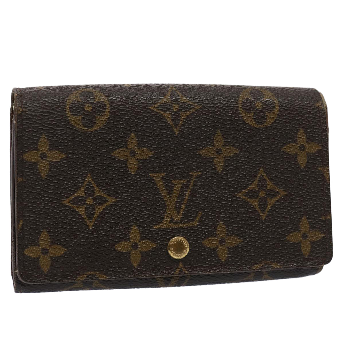 LOUIS VUITTON Monogram Portefeuille Tresol Wallet M61736 LV Auth 61553