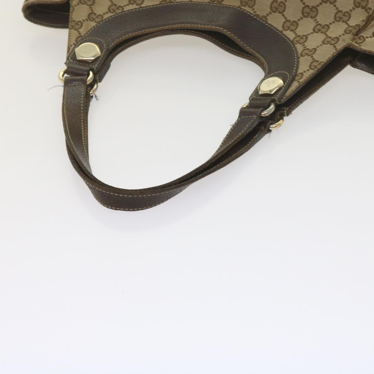 GUCCI GG Canvas Tote Bag Beige Auth 61699