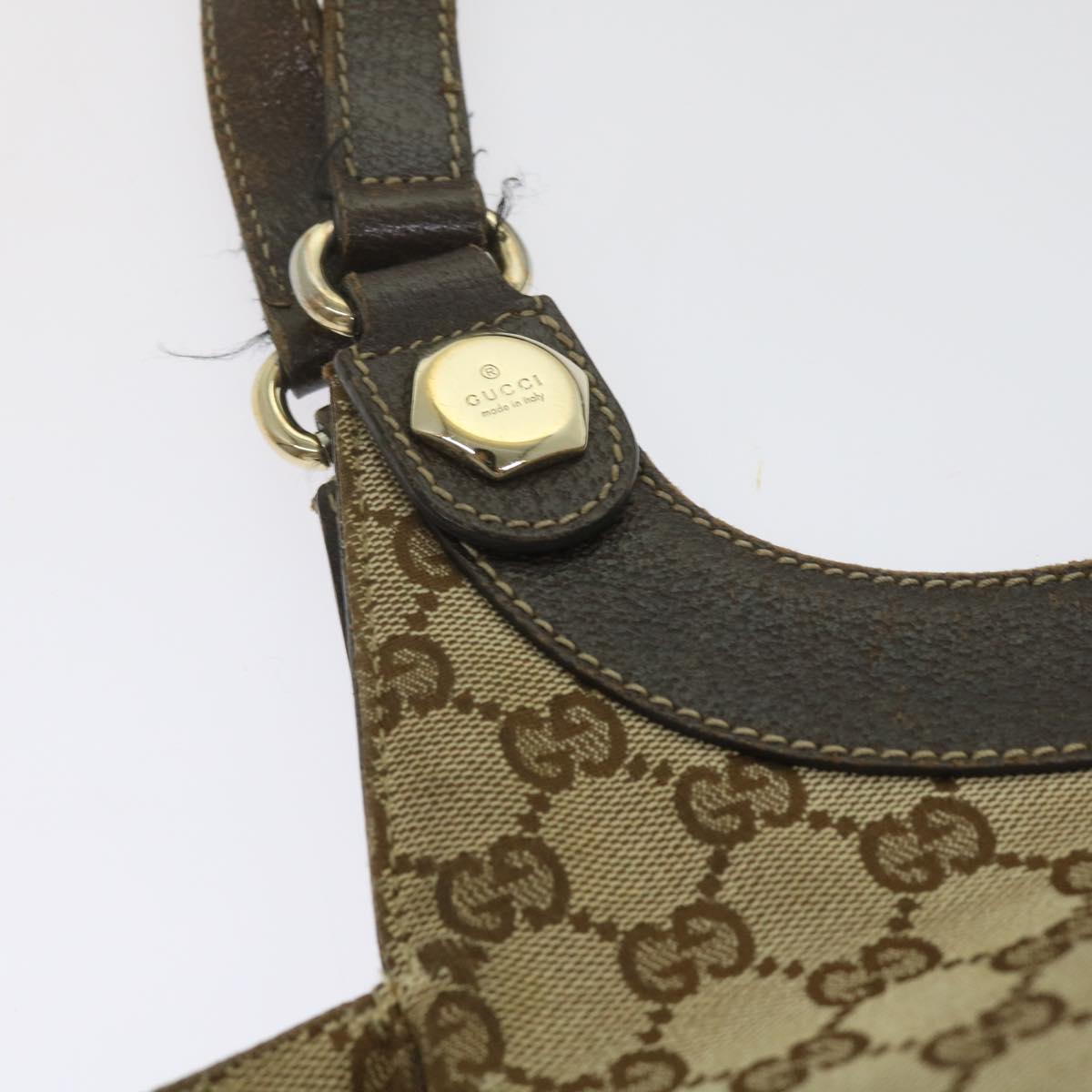 GUCCI GG Canvas Tote Bag Beige Auth 61699