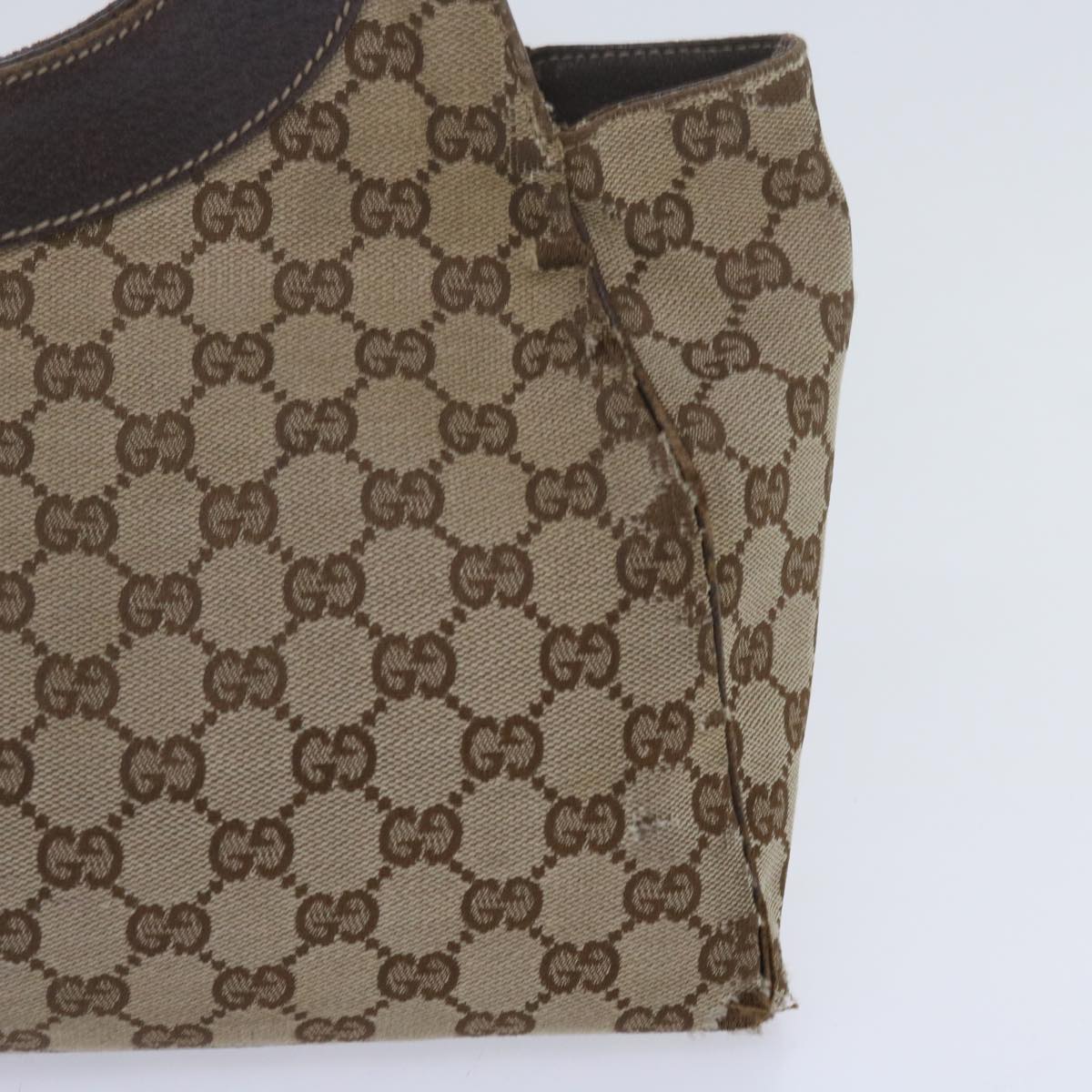 GUCCI GG Canvas Tote Bag Beige Auth 61699