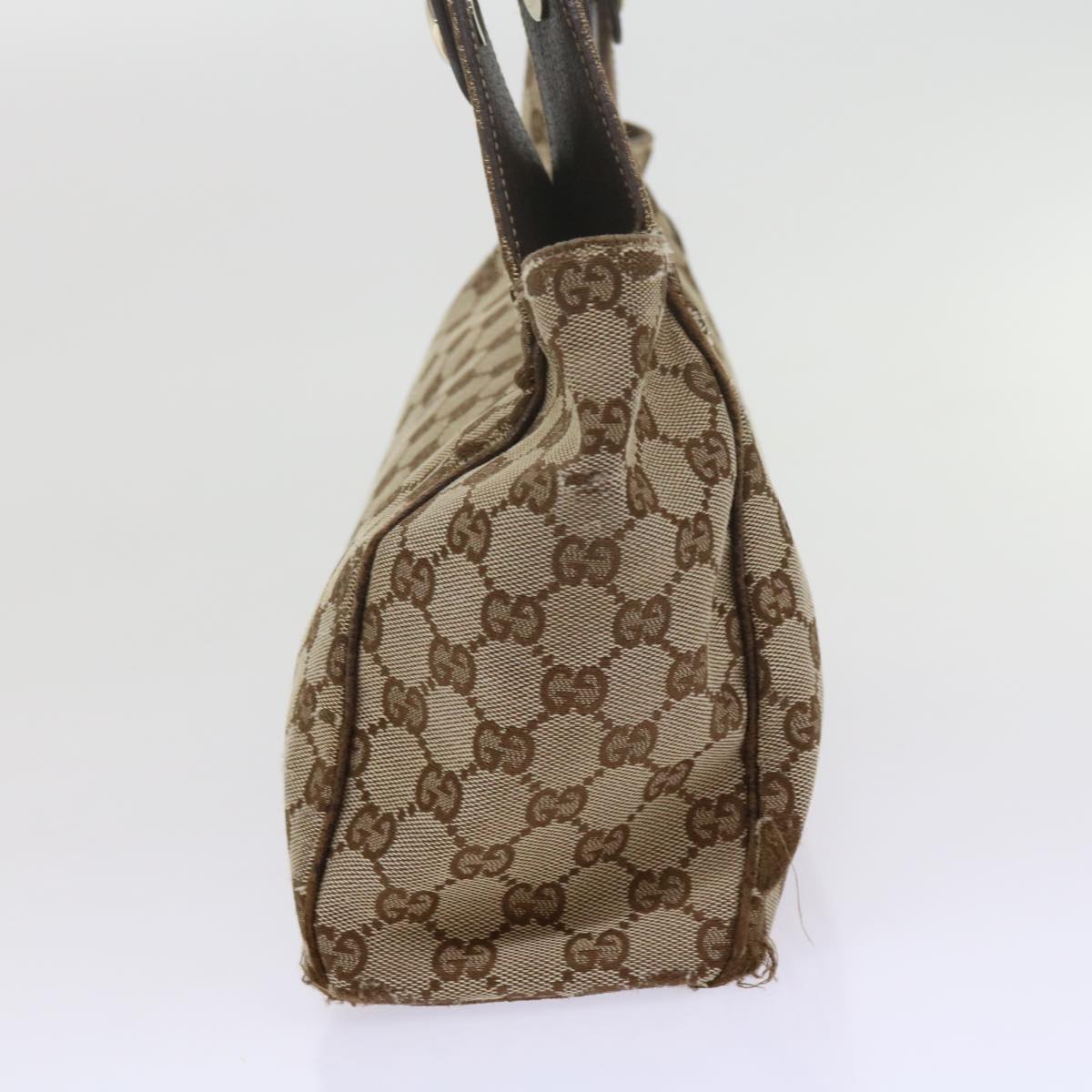 GUCCI GG Canvas Tote Bag Beige Auth 61699