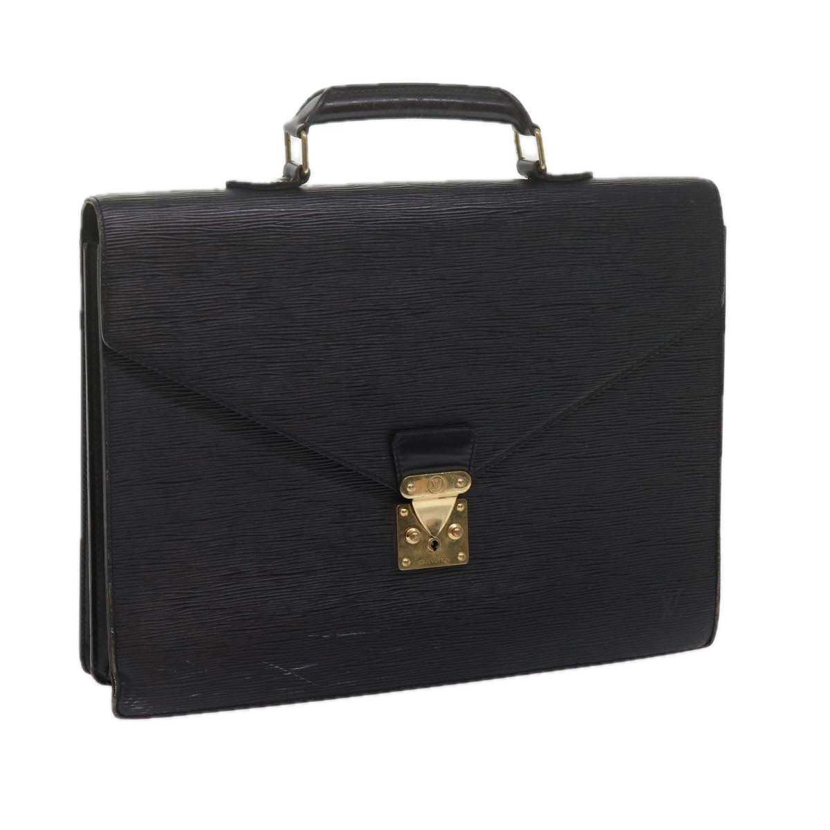 LOUIS VUITTON Epi Serviette Conseiller Briefcase Black M54422 LV Auth 61710