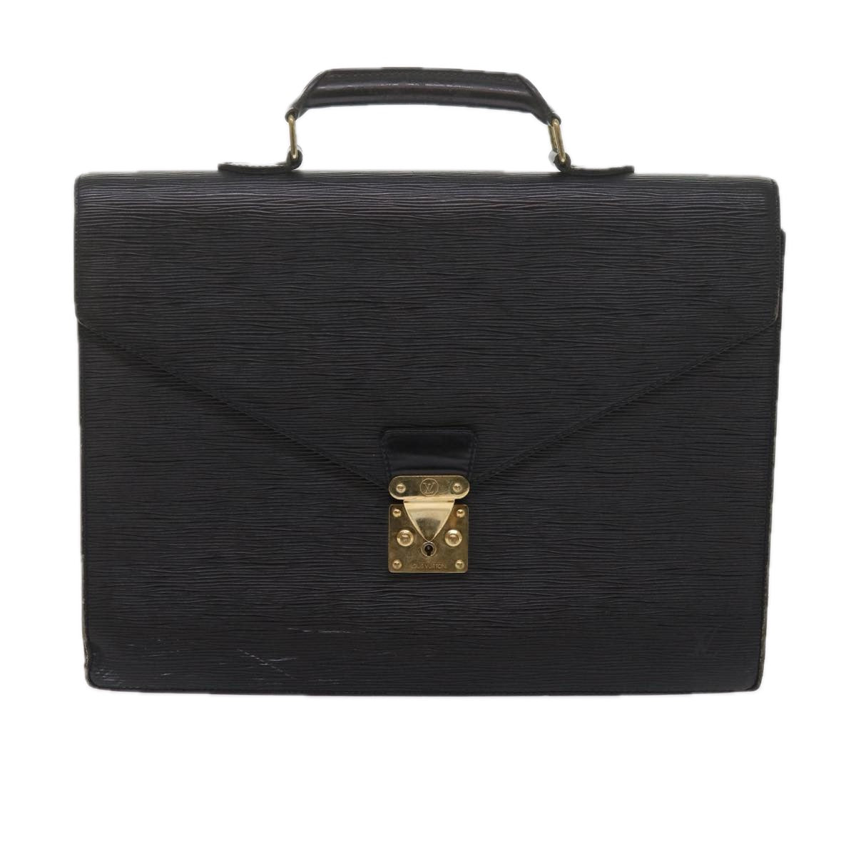 LOUIS VUITTON Epi Serviette Conseiller Briefcase Black M54422 LV Auth 61710