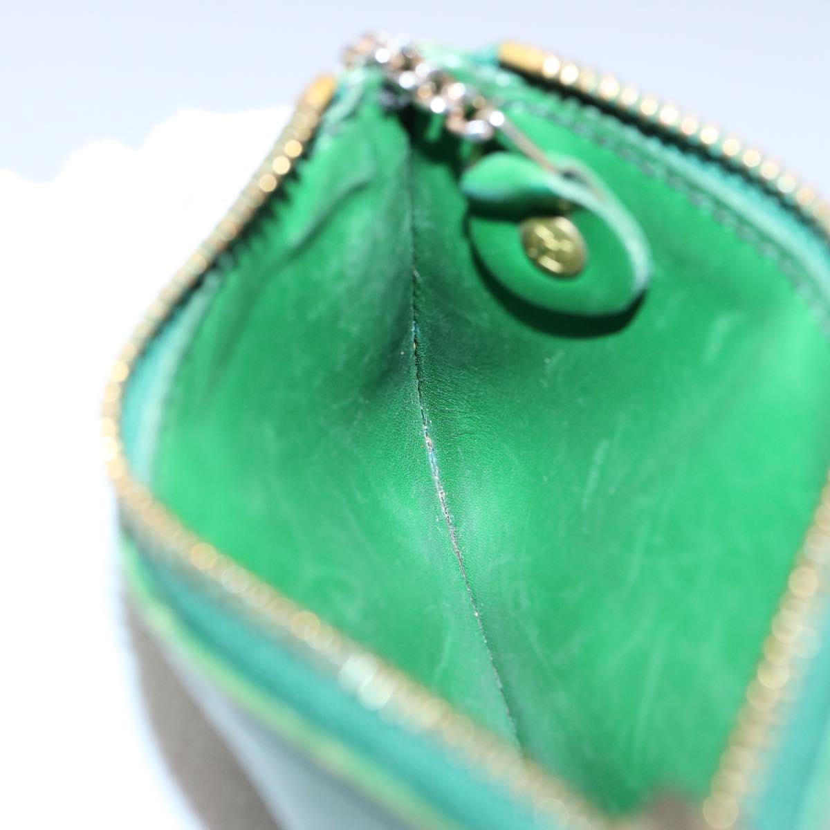 LOUIS VUITTON Epi Pochette Cles Coin Purse Green M63804 LV Auth 61717