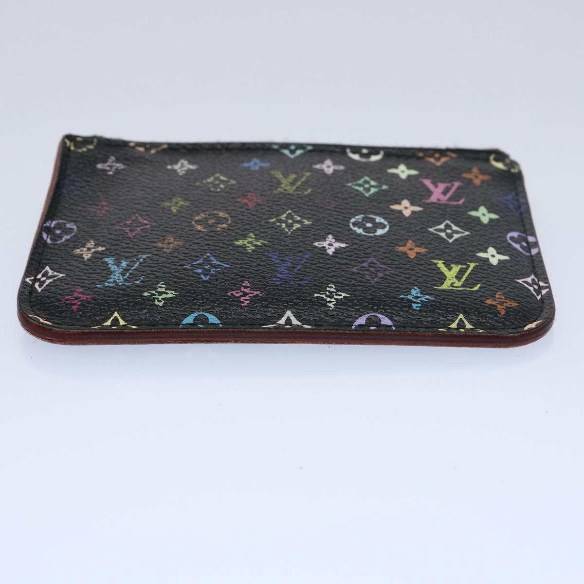 LOUIS VUITTON Multicolor Pochette Cles NM Coin Purse Black M60279 LV Auth 61727