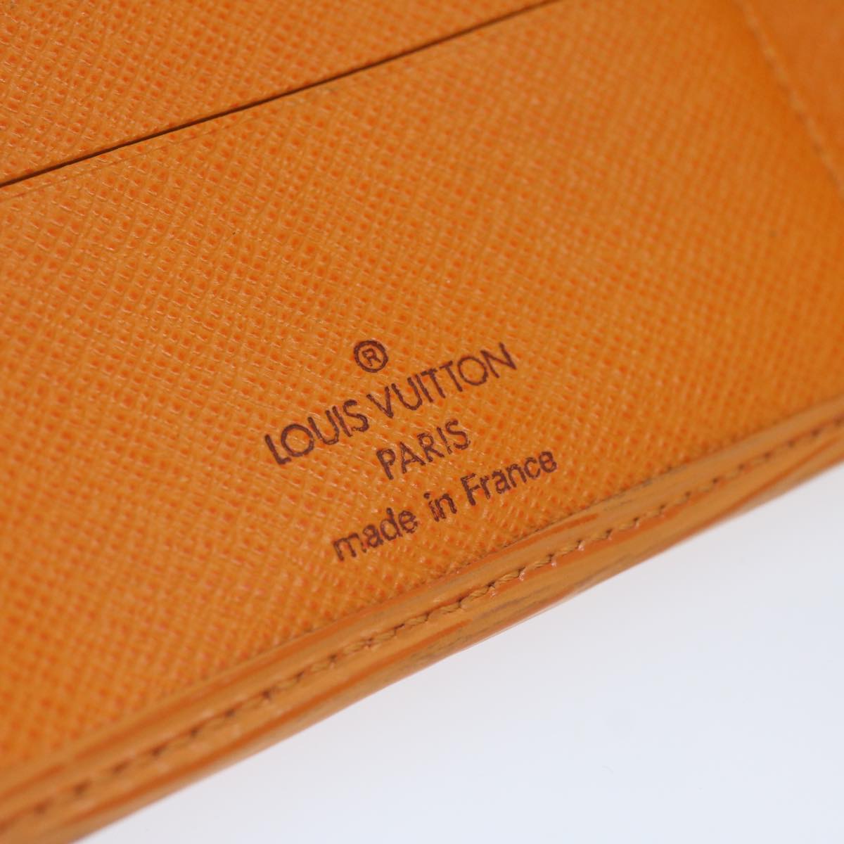 LOUIS VUITTON Epi Porte Billets Compact Bifold Wallet Mandarin M6355H Auth 61922