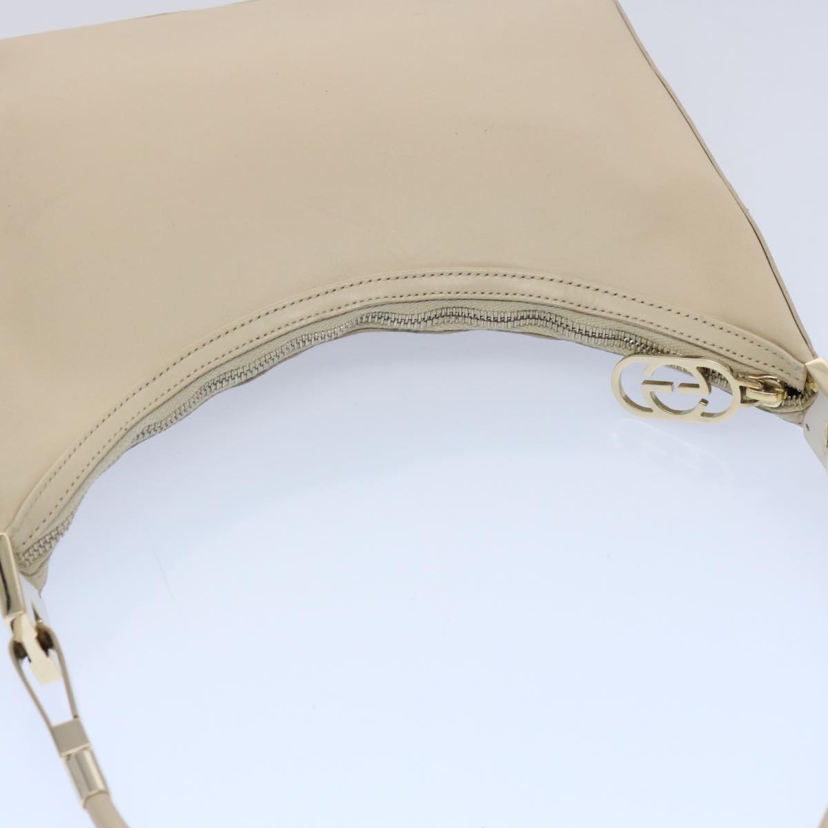 GUCCI Shoulder Bag Leather Outlet Cream 001 3812 Auth 61936