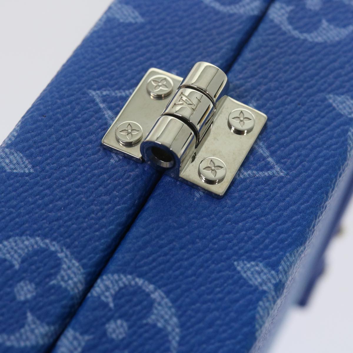 LOUIS VUITTON Monogram Clouds Wallet Trunk Clutch Bag Blue M20403 LV Auth 61941SM
