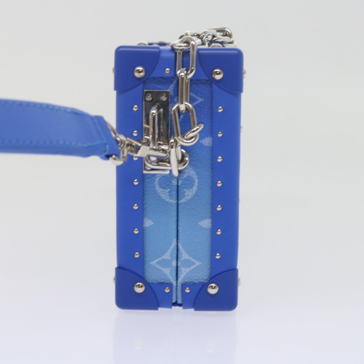 LOUIS VUITTON Monogram Clouds Wallet Trunk Clutch Bag Blue M20403 LV Auth 61941SM