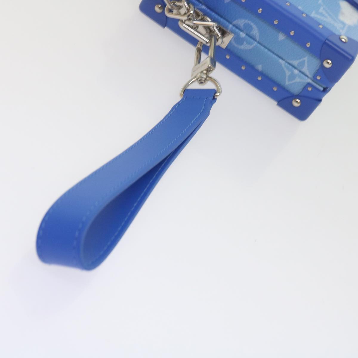 LOUIS VUITTON Monogram Clouds Wallet Trunk Clutch Bag Blue M20403 LV Auth 61941SM