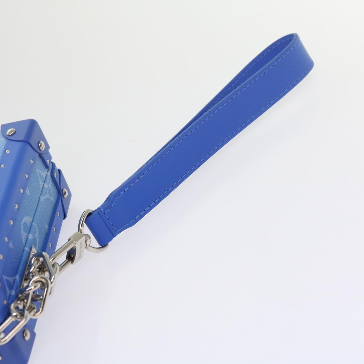 LOUIS VUITTON Monogram Clouds Wallet Trunk Clutch Bag Blue M20403 LV Auth 61941SM