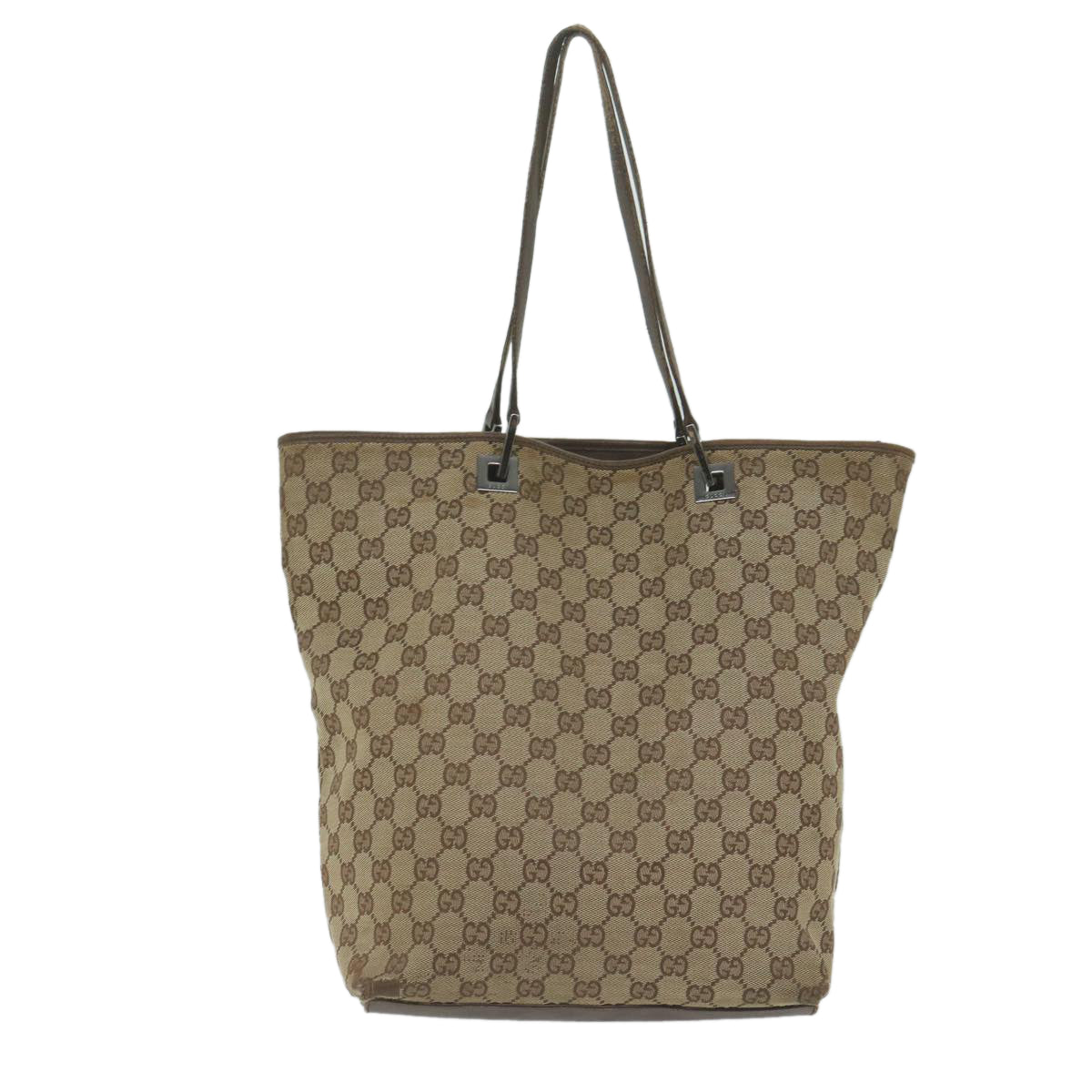 GUCCI GG Canvas Tote Bag Beige 31243 Auth 61956