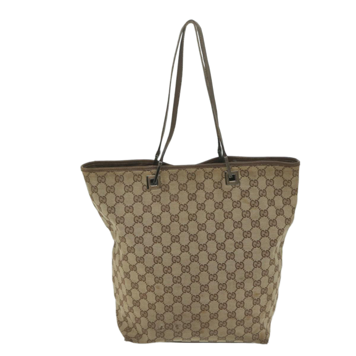 GUCCI GG Canvas Tote Bag Beige 31243 Auth 61956