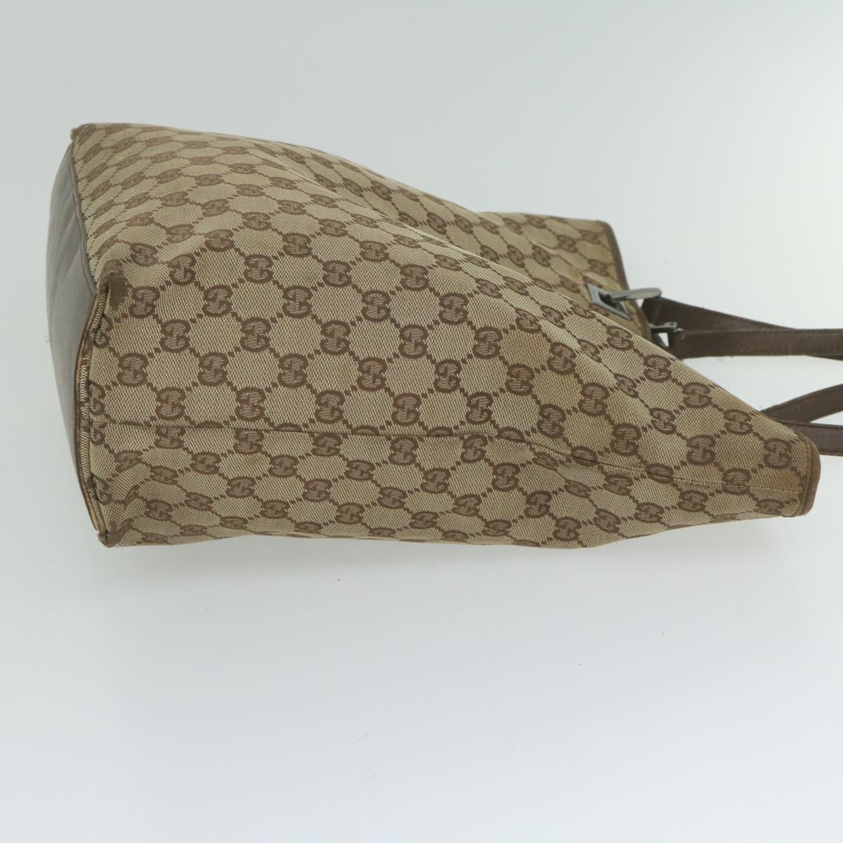 GUCCI GG Canvas Tote Bag Beige 31243 Auth 61956