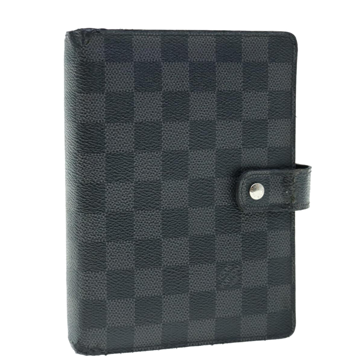 LOUIS VUITTON Damier Graphite Agenda MM Day Planner Cover R20242 LV Auth 62143