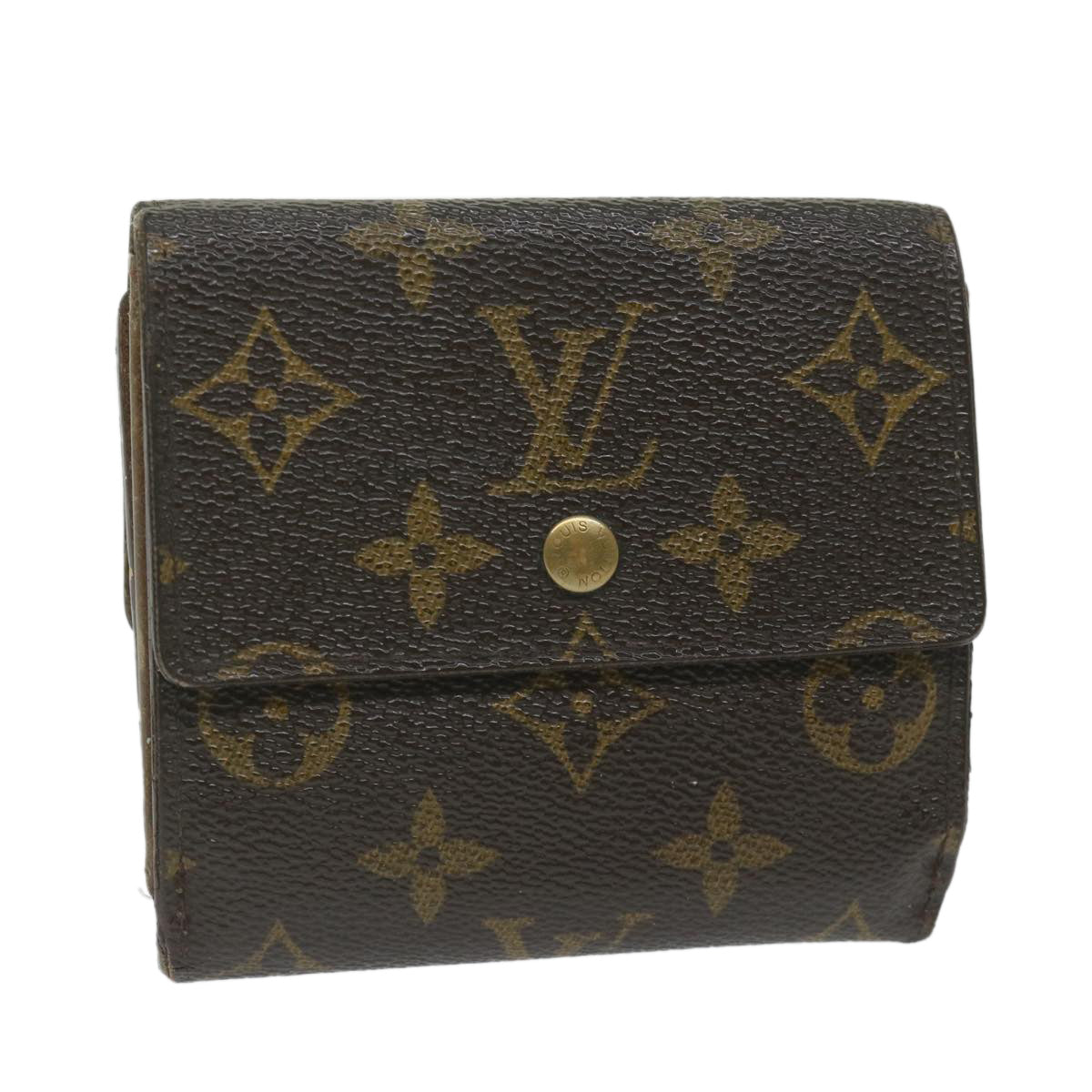 LOUIS VUITTON Monogram Portefeuille Elise Wallet M61654 LV Auth 62227