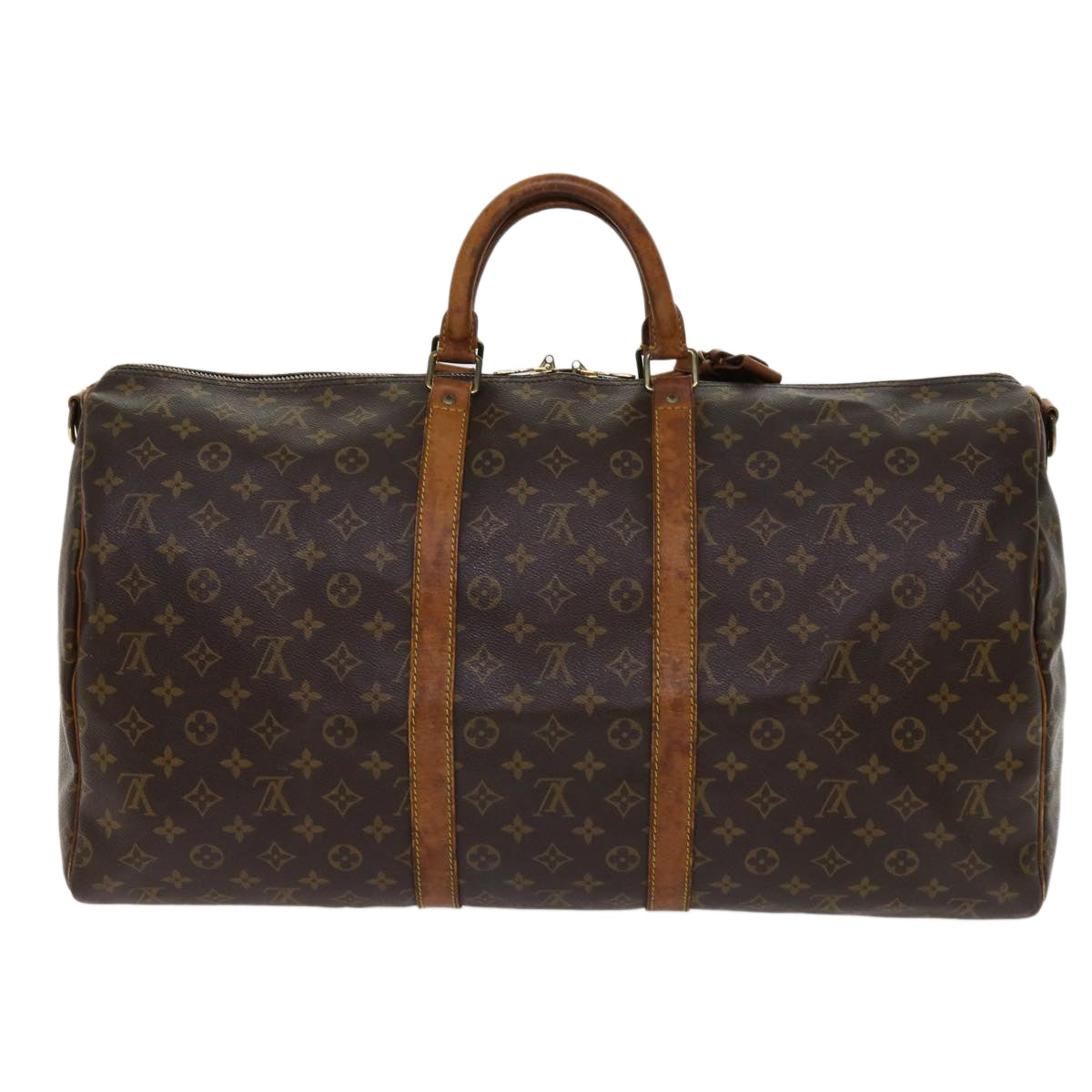 LOUIS VUITTON Monogram Keepall Bandouliere 55 Boston Bag M41414 LV Auth 62229